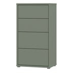 Alyson Tall 4 Drawer Chest with Push-to-Open Drawers in Sage Green