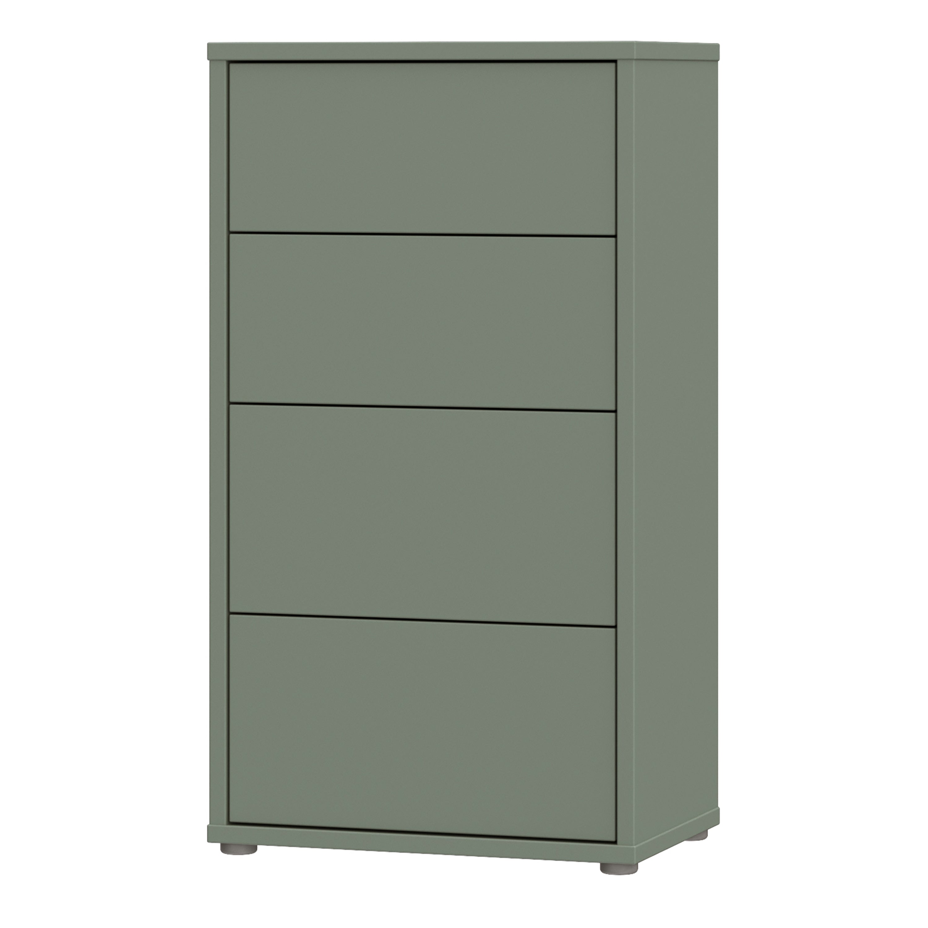 Alyson Tall 4 Drawer Chest with Push-to-Open Drawers in Sage Green