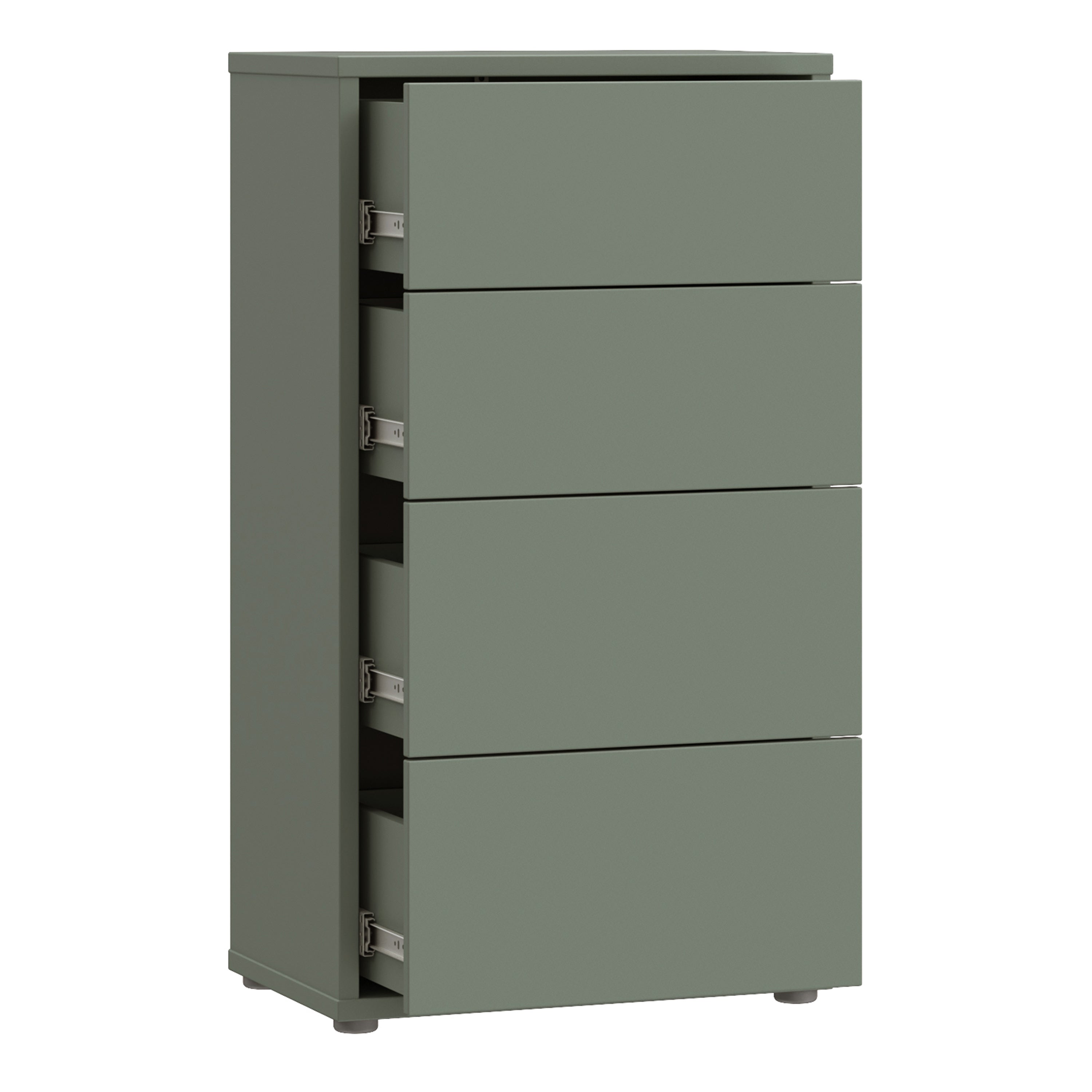 Alyson Tall 4 Drawer Chest with Push-to-Open Drawers in Sage Green