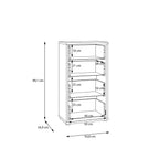Alyson Tall 4 Drawer Chest with Push-to-Open Drawers in Taupe
