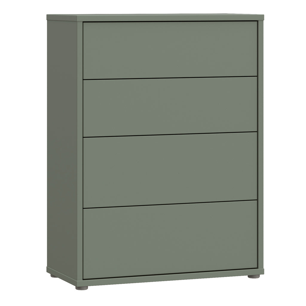 Alyson 4 Drawer Chest with Push-to-Open Drawers in Sage Green