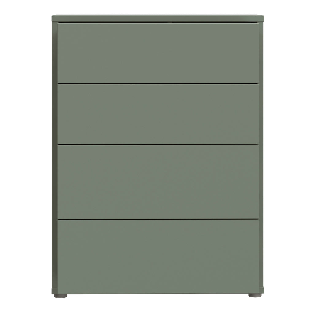Alyson 4 Drawer Chest with Push-to-Open Drawers in Sage Green