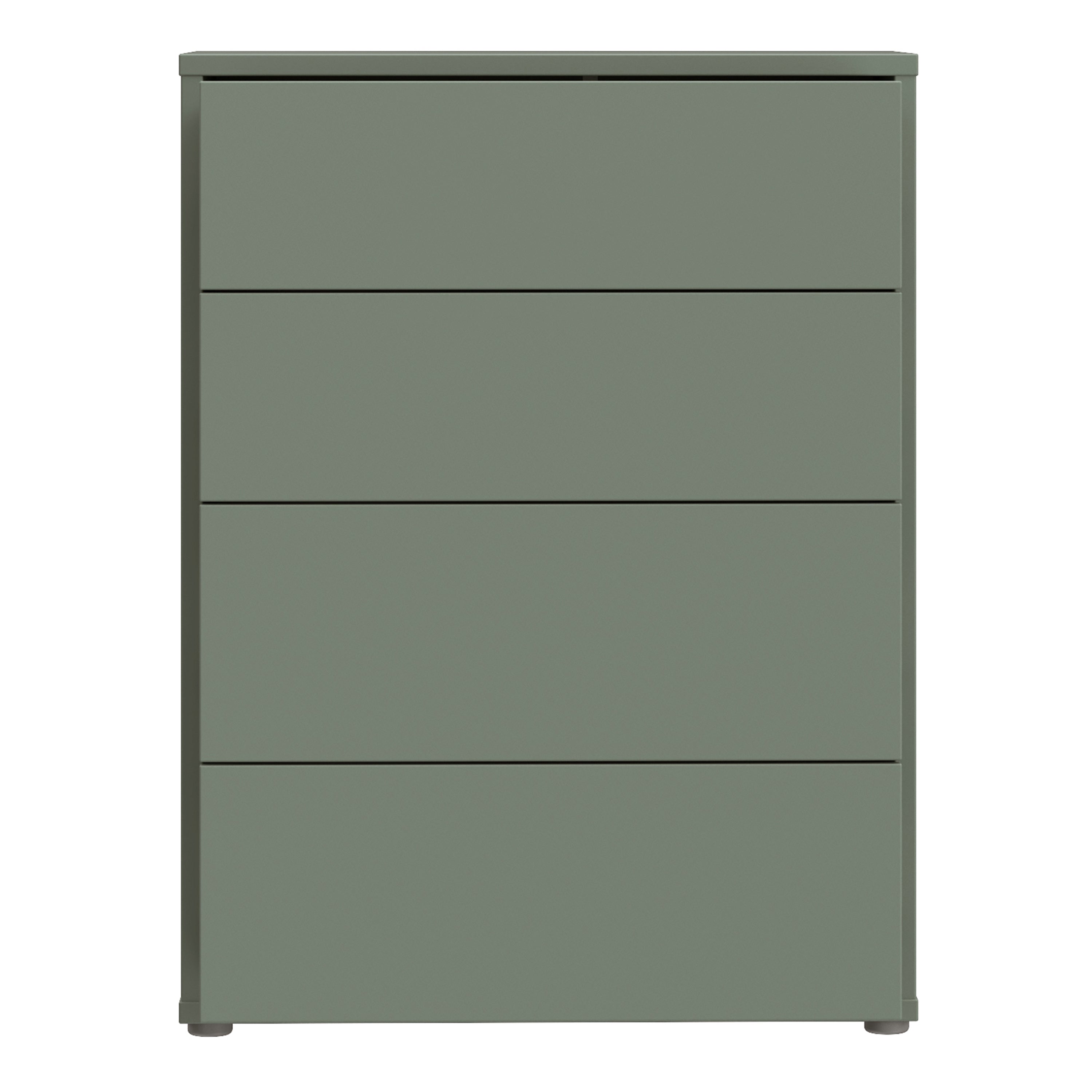 Alyson 4 Drawer Chest with Push-to-Open Drawers in Sage Green