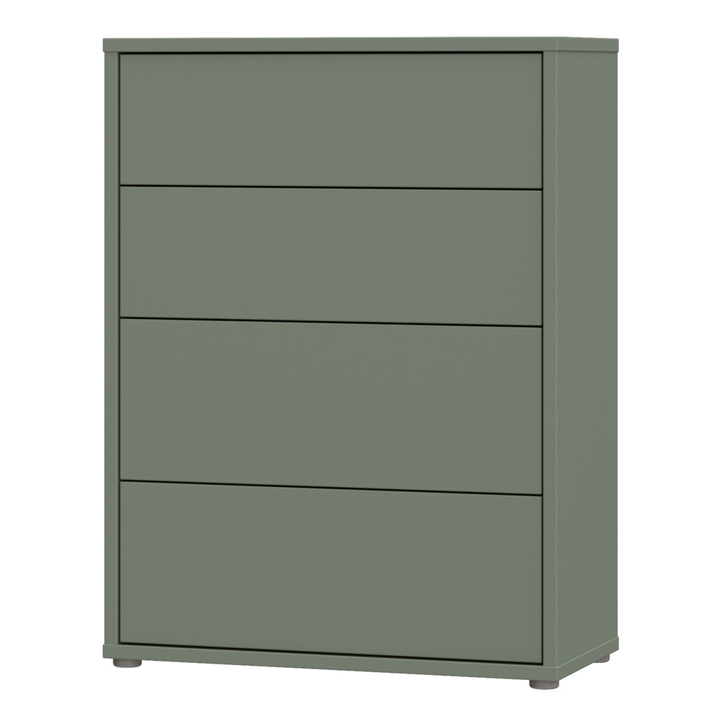 Alyson 4 Drawer Chest with Push-to-Open Drawers in Sage Green