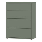 Alyson 4 Drawer Chest with Push-to-Open Drawers in Sage Green