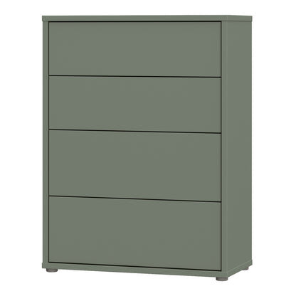 Alyson 4 Drawer Chest with Push-to-Open Drawers in Sage Green