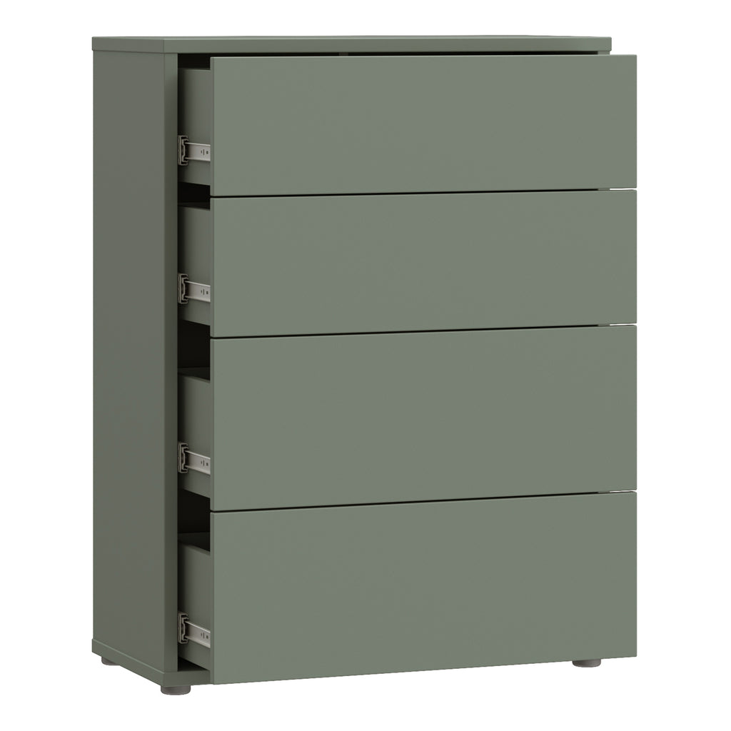 Alyson 4 Drawer Chest with Push-to-Open Drawers in Sage Green