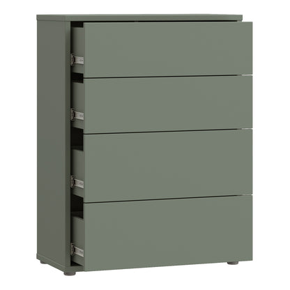 Alyson 4 Drawer Chest with Push-to-Open Drawers in Sage Green