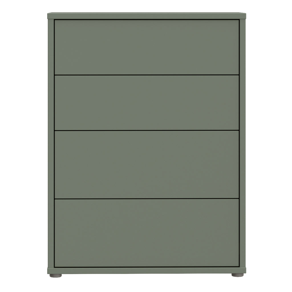 Alyson 4 Drawer Chest with Push-to-Open Drawers in Sage Green