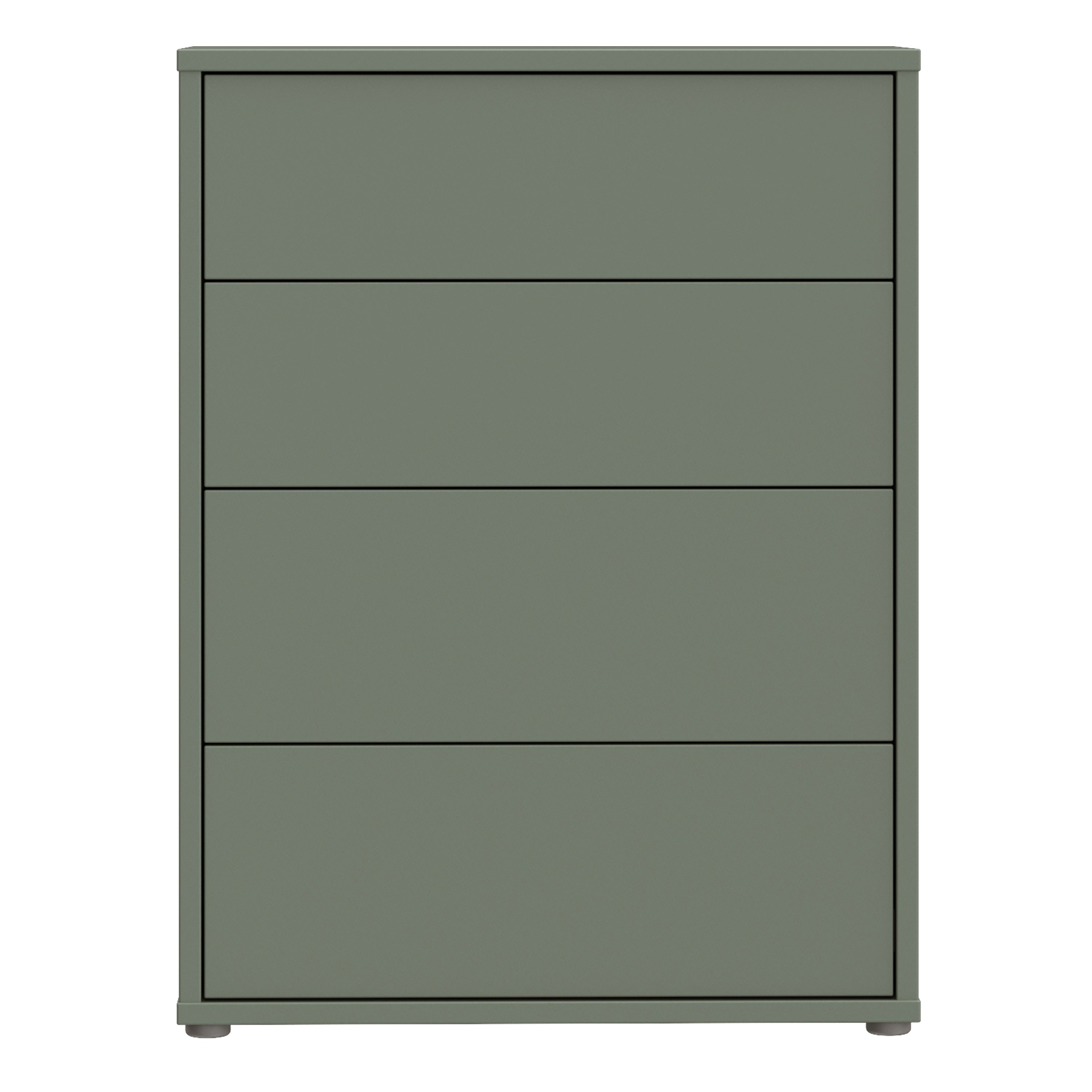 Alyson 4 Drawer Chest with Push-to-Open Drawers in Sage Green