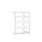 Alyson 4 Drawer Chest with Push-to-Open Drawers in Terracotta
