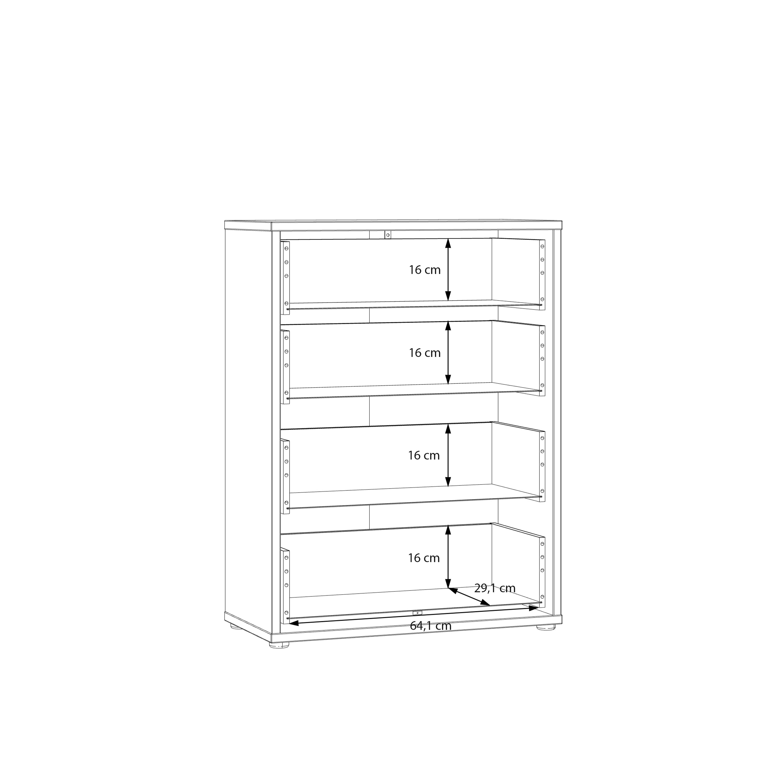 Alyson 4 Drawer Chest with Push-to-Open Drawers in Terracotta