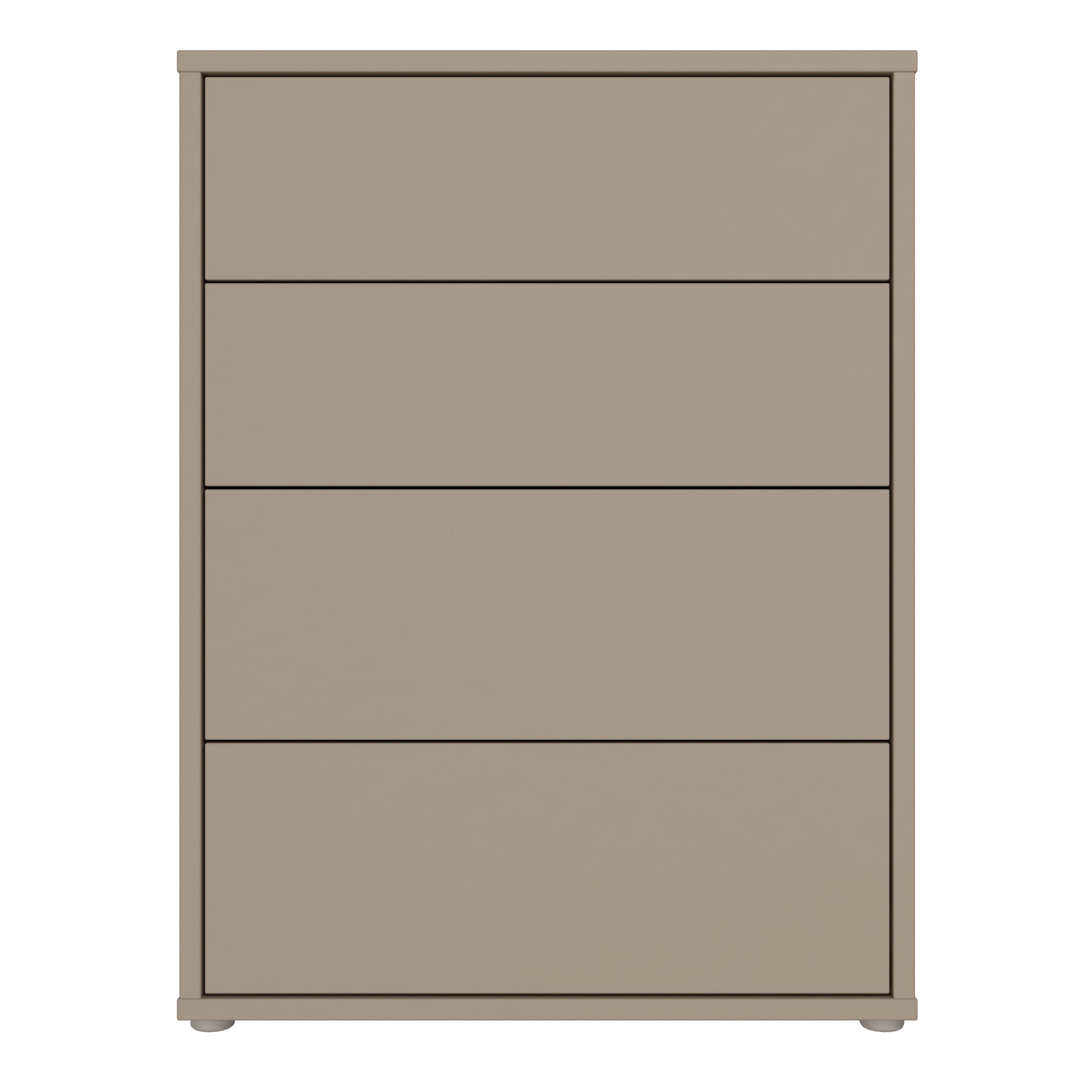 Alyson 4 Drawer Chest with Push-to-Open Drawers in Taupe