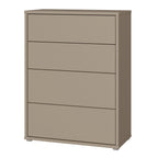 Alyson 4 Drawer Chest with Push-to-Open Drawers in Taupe