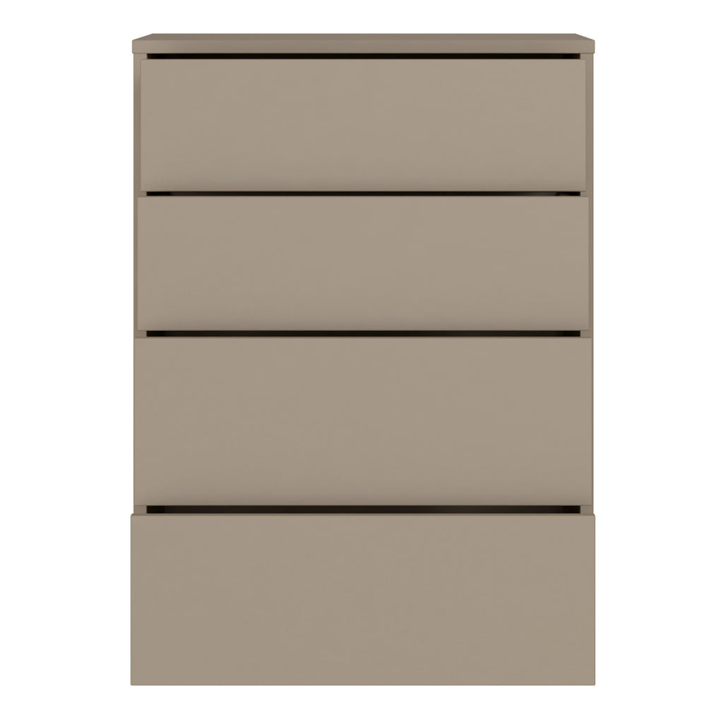 Alyson 4 Drawer Chest with Push-to-Open Drawers in Taupe