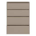 Alyson 4 Drawer Chest with Push-to-Open Drawers in Taupe