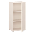 Alyson 1 Door Cupboard with Push-to-Open Door in Sand