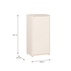 Alyson 1 Door Cupboard with Push-to-Open Door in Sand