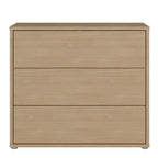 Alyson 3 Drawer Chest with Push-to-Open Drawers in Elegancia Oak