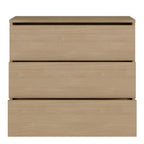 Alyson 3 Drawer Chest with Push-to-Open Drawers in Elegancia Oak