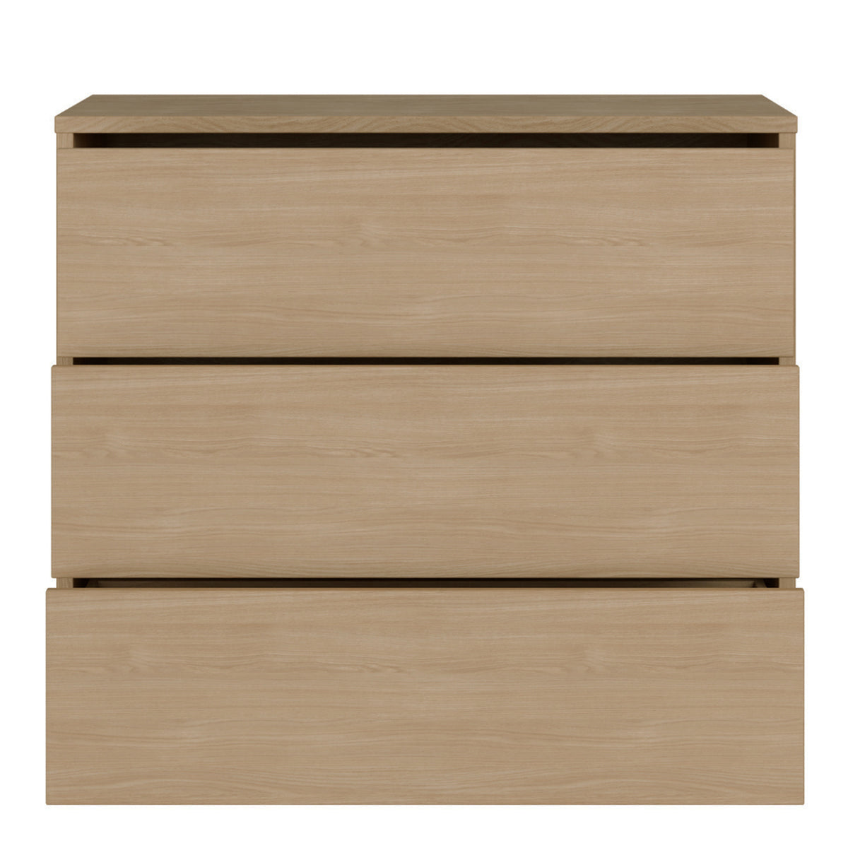 Alyson 3 Drawer Chest with Push-to-Open Drawers in Elegancia Oak