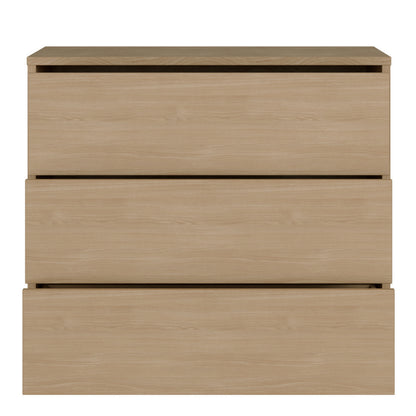 Alyson 3 Drawer Chest with Push-to-Open Drawers in Elegancia Oak