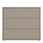 Alyson 3 Drawer Chest With Push-to-Open Drawers in Taupe