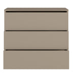 Alyson 3 Drawer Chest With Push-to-Open Drawers in Taupe