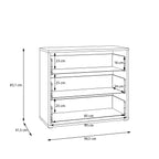 Alyson 3 Drawer Chest With Push-to-Open Drawers in Taupe