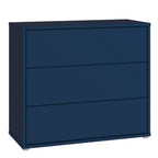 Alyson 3 Drawer Chest with Push-to-Open Drawers in Night Blue