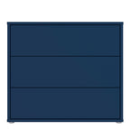 Alyson 3 Drawer Chest with Push-to-Open Drawers in Night Blue