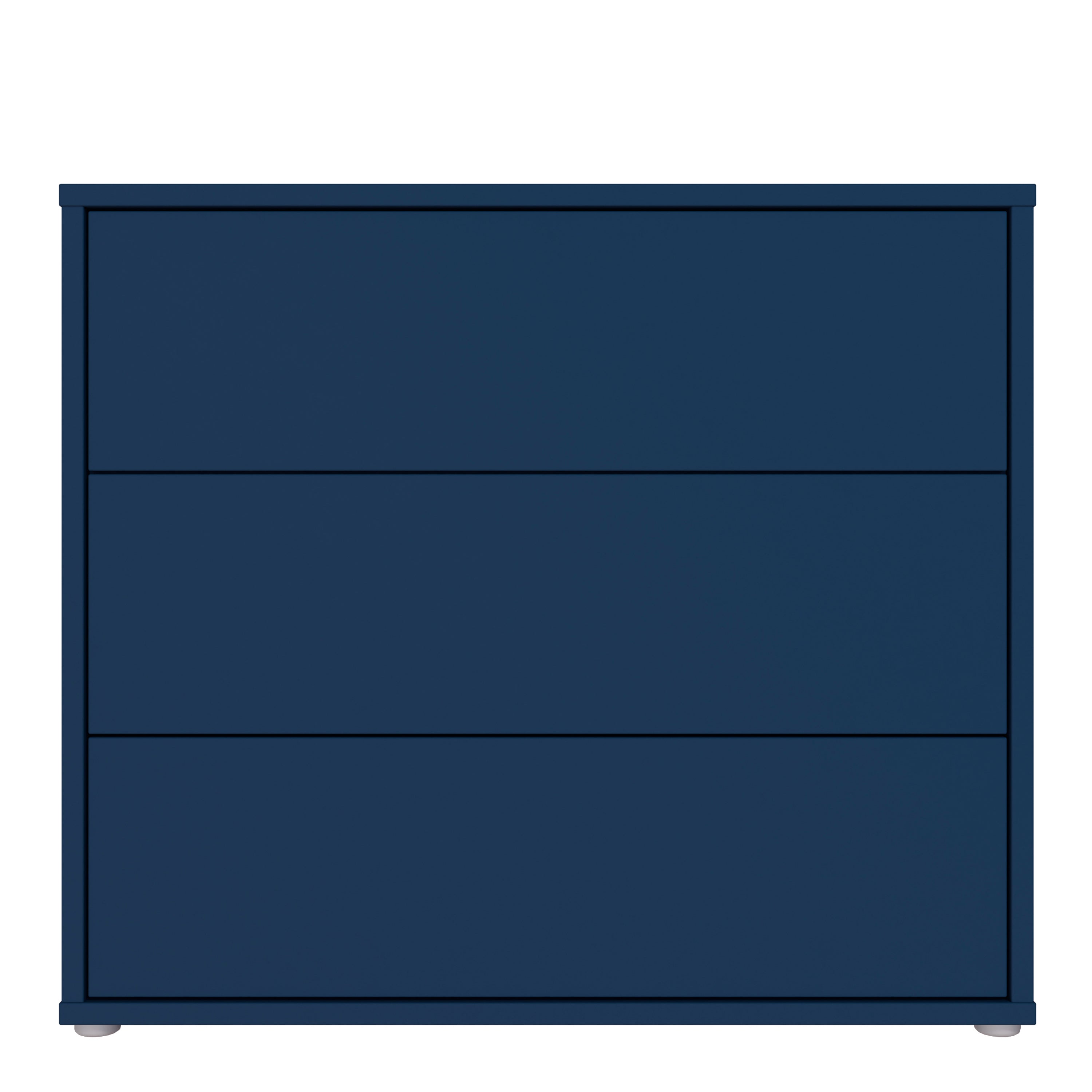 Alyson 3 Drawer Chest with Push-to-Open Drawers in Night Blue