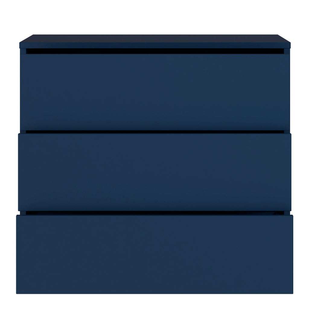 Alyson 3 Drawer Chest with Push-to-Open Drawers in Night Blue