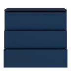 Alyson 3 Drawer Chest with Push-to-Open Drawers in Night Blue