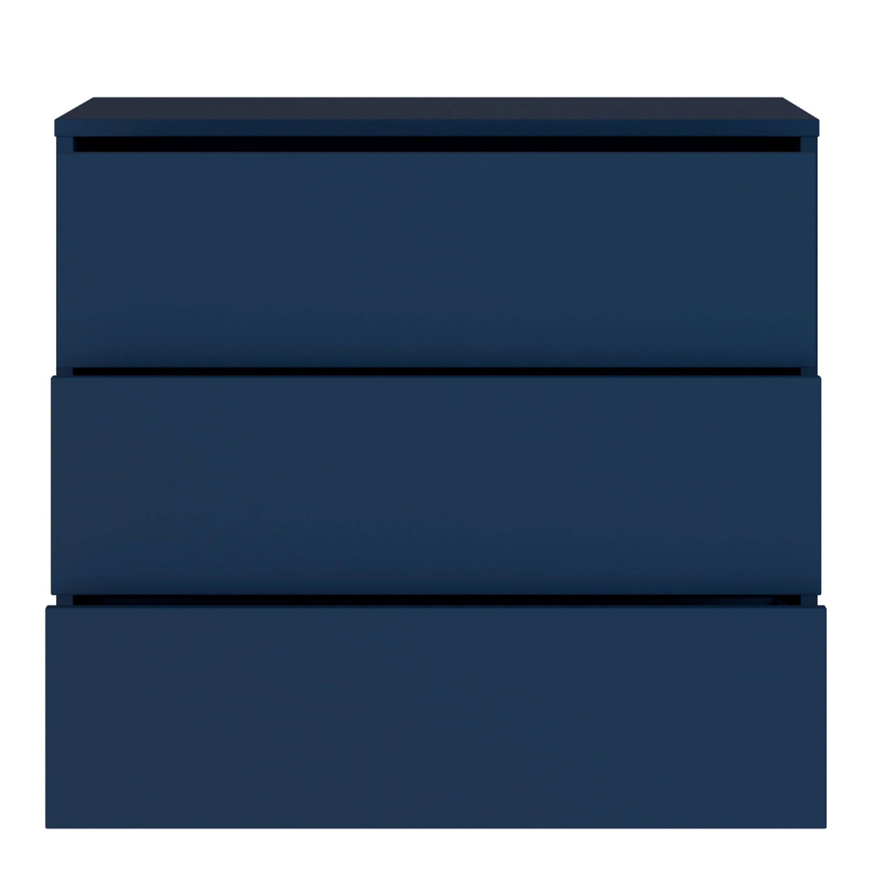Alyson 3 Drawer Chest with Push-to-Open Drawers in Night Blue
