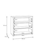 Alyson 3 Drawer Chest with Push-to-Open Drawers in Night Blue