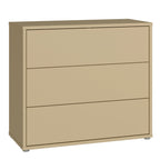 Alyson 3 Drawer Chest with Push-to-Open Drawers in Butter Yellow