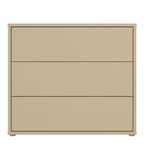 Alyson 3 Drawer Chest with Push-to-Open Drawers in Butter Yellow