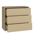 Alyson 3 Drawer Chest with Push-to-Open Drawers in Butter Yellow