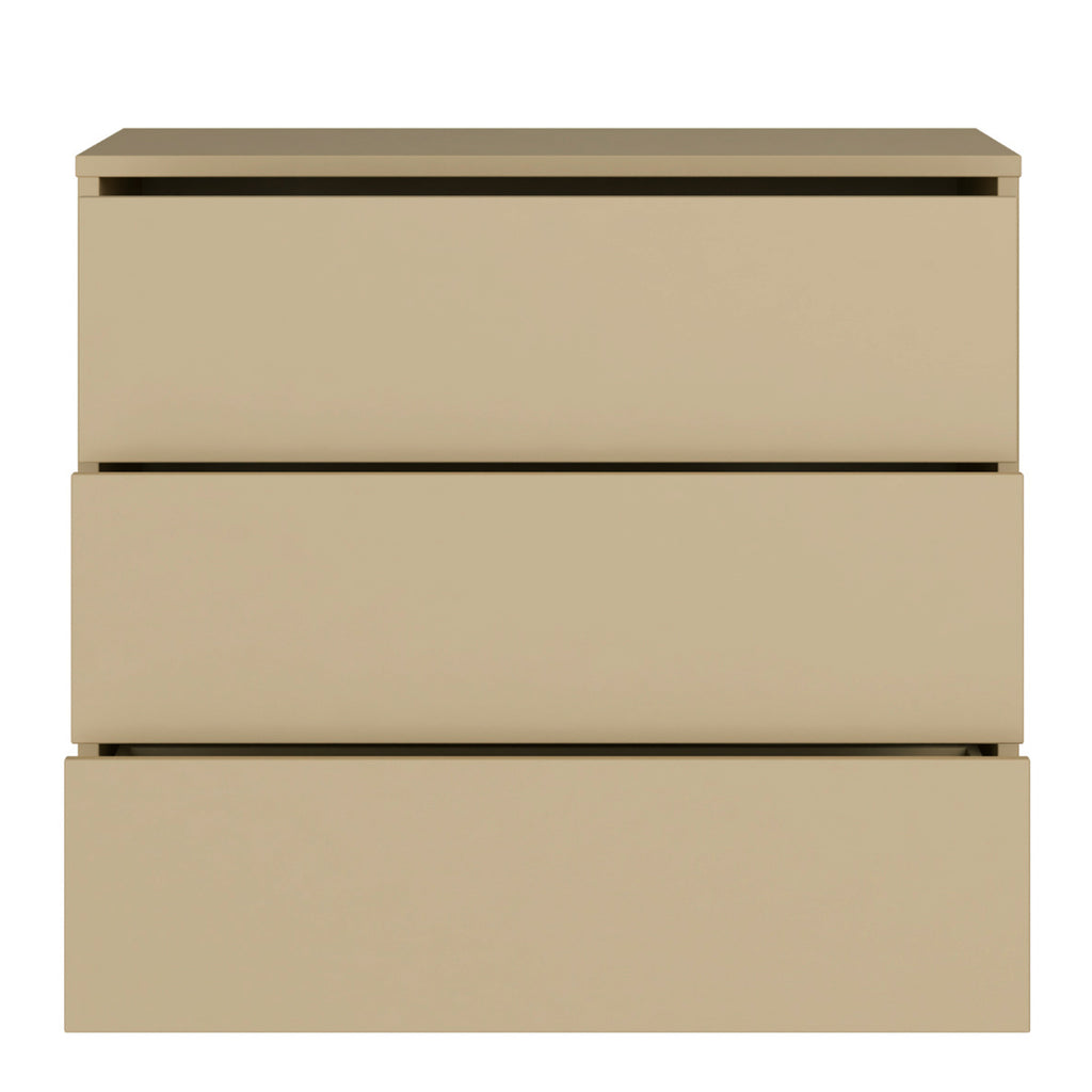 Alyson 3 Drawer Chest with Push-to-Open Drawers in Butter Yellow