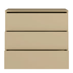 Alyson 3 Drawer Chest with Push-to-Open Drawers in Butter Yellow