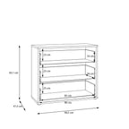 Alyson 3 Drawer Chest with Push-to-Open Drawers in Butter Yellow