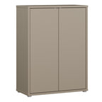 Alyson Shoe Cabinet with 2 Doors Push-to-Open in Taupe