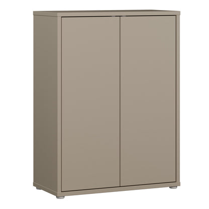 Alyson Shoe Cabinet with 2 Doors Push-to-Open in Taupe