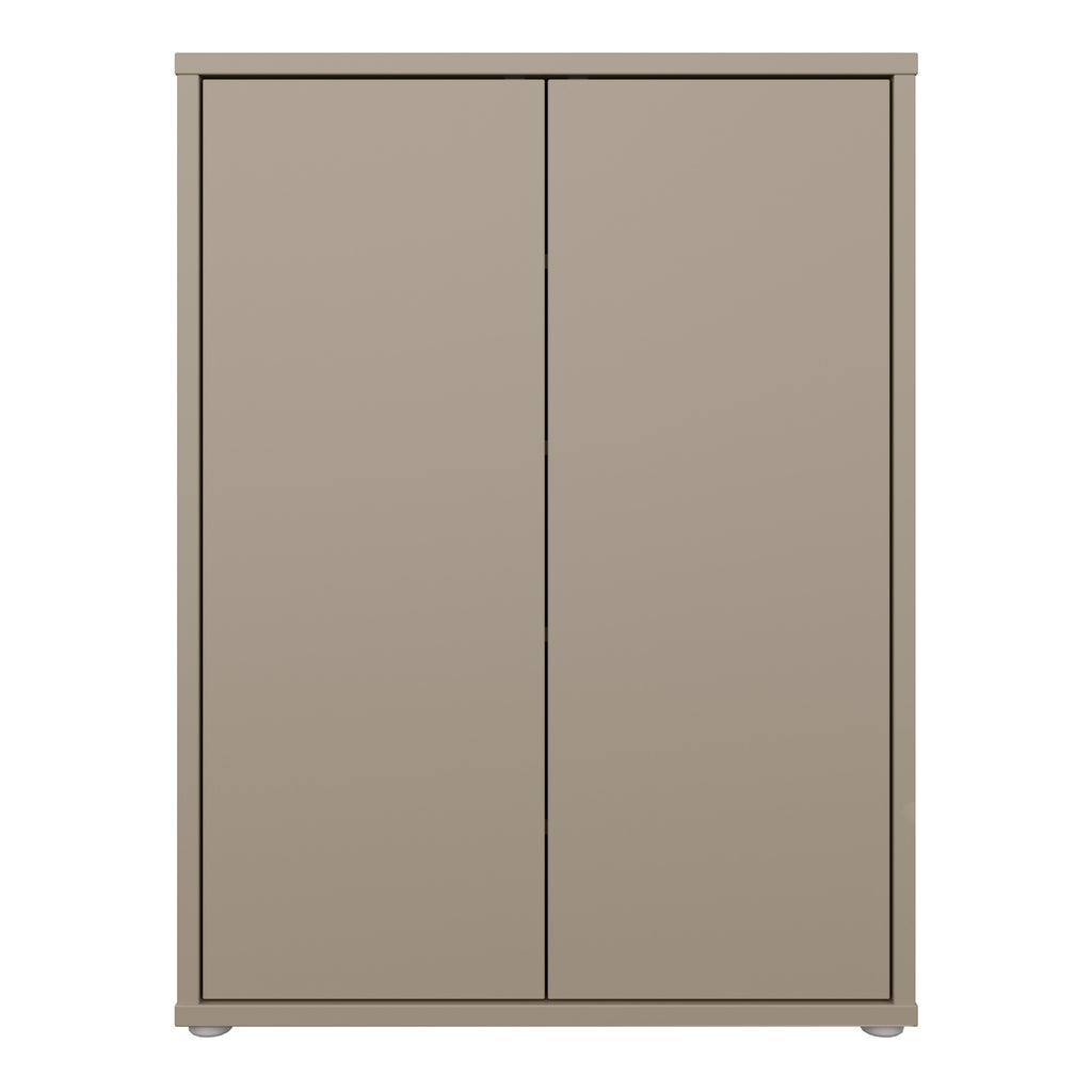 Alyson Shoe Cabinet with 2 Doors Push-to-Open in Taupe