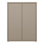 Alyson Shoe Cabinet with 2 Doors Push-to-Open in Taupe