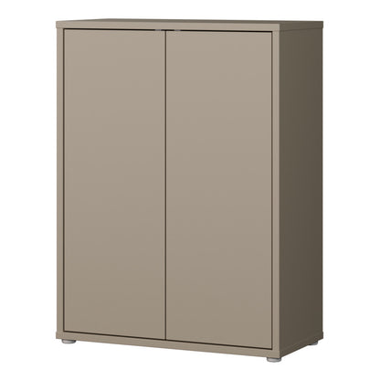 Alyson Shoe Cabinet with 2 Doors Push-to-Open in Taupe