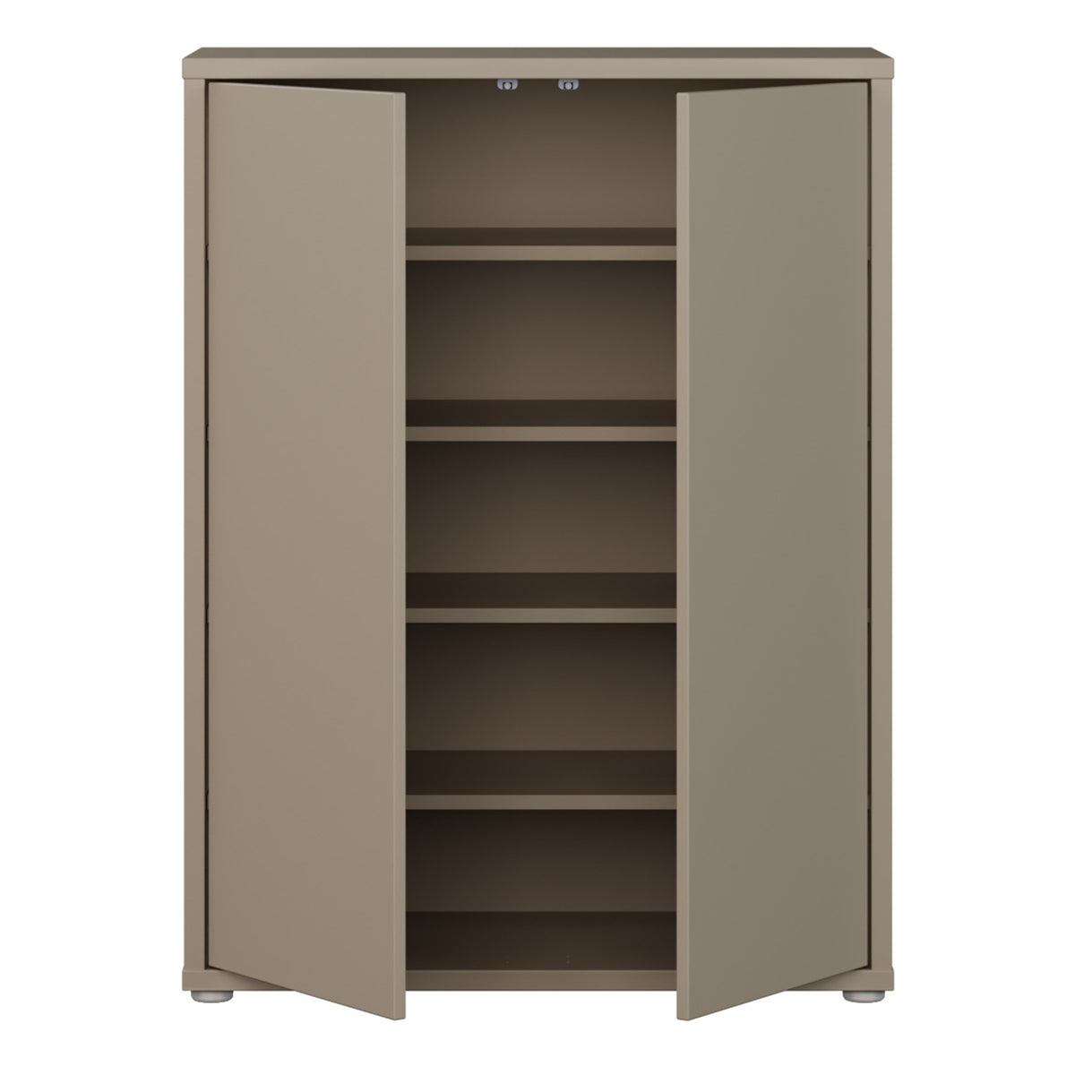 Alyson Shoe Cabinet with 2 Doors Push-to-Open in Taupe