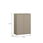 Alyson Shoe Cabinet with 2 Doors Push-to-Open in Taupe