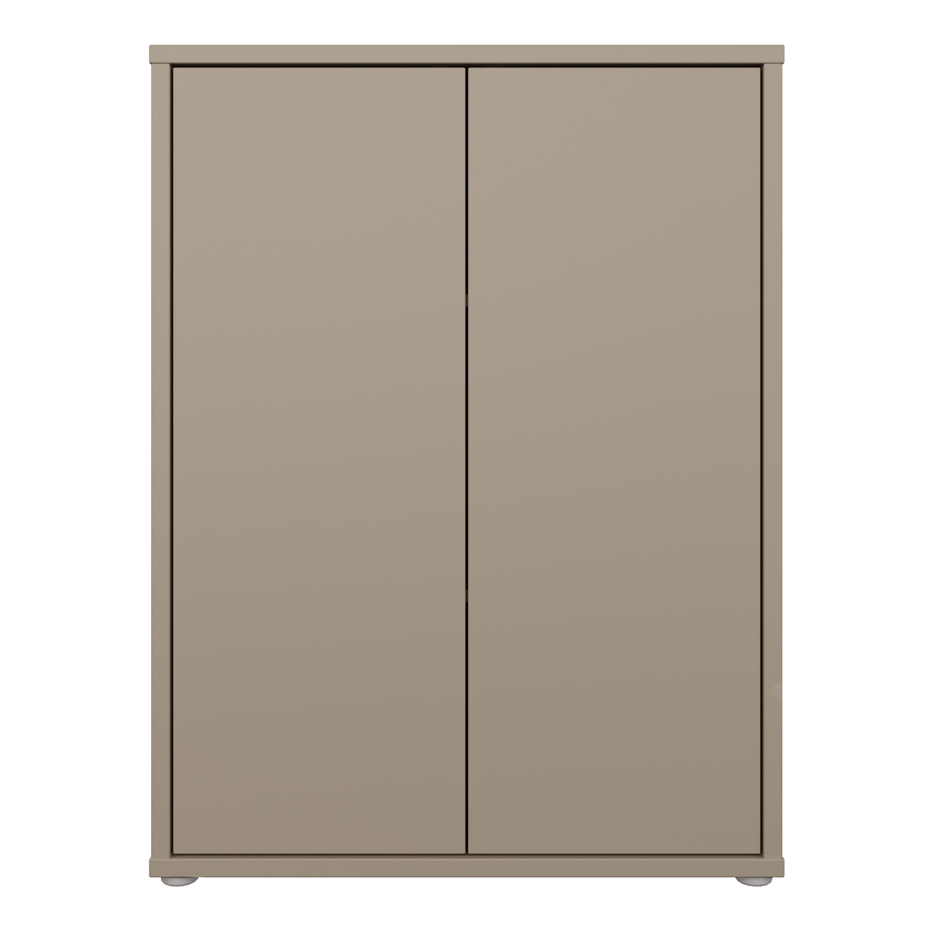 Alyson Tall 2 Door Cupboard with Push-to-Open Doors in Taupe